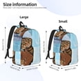 thumbnail image 4 of Naloa Canvas Backpack for Men Women Funny Cat Taking a Bath Print Rucksack Casual Travel Daypack Large and Small Durable College Tote Satchel Bookbag for Teens, 4 of 8