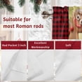 thumbnail image 7 of Christmas Gingerbread Man Valances for Windows, 42 x 18in, Red Buffalo Plaid Retro Funny Rod Pocket Kitchen Valance Curtain Light Filtering Window Treatments for Living Room Bedroom, 1 Panel, 7 of 7