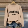thumbnail image 5 of Women Sweatshirts Long Sleeve Sweatshirt Pullover Sweatshirts for Women Khaki Crewneck Sweatshirt Women Fall Sweatshirts for Women 2025 Women'S Clothing, 5 of 8