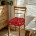 thumbnail image 2 of SEANATIVE Christmas Chair Covers Set of 2 Square Chair Seat Covers or Dining Room Candy Cane Chair Seat Cushion Protector Dining Room Kitchen Chair Slipcovers for Armless Chairs, 2 of 7
