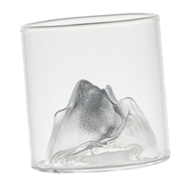 Vasos de vino estilo montaña de moda, vasos para beber, jarras de cerveza sopladas a mano, cócteles montaña de plata