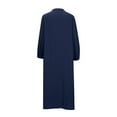 thumbnail image 3 of Gspmoly Robes pour Femmes, Robe Décontractée Unie pour Femmes à la Mode, Robe à Col en V à Manches Longues, Longue Robe, Robes de Soirée pour Femmes Offres du Jour, 3 of 6
