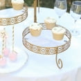 Efavormart 3-Tier Gold Metal Rotating Cupcake Stand with Acrylic Plates ...