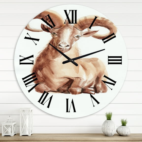 Designart 1 in Quartz Farmhouse Wall Clock