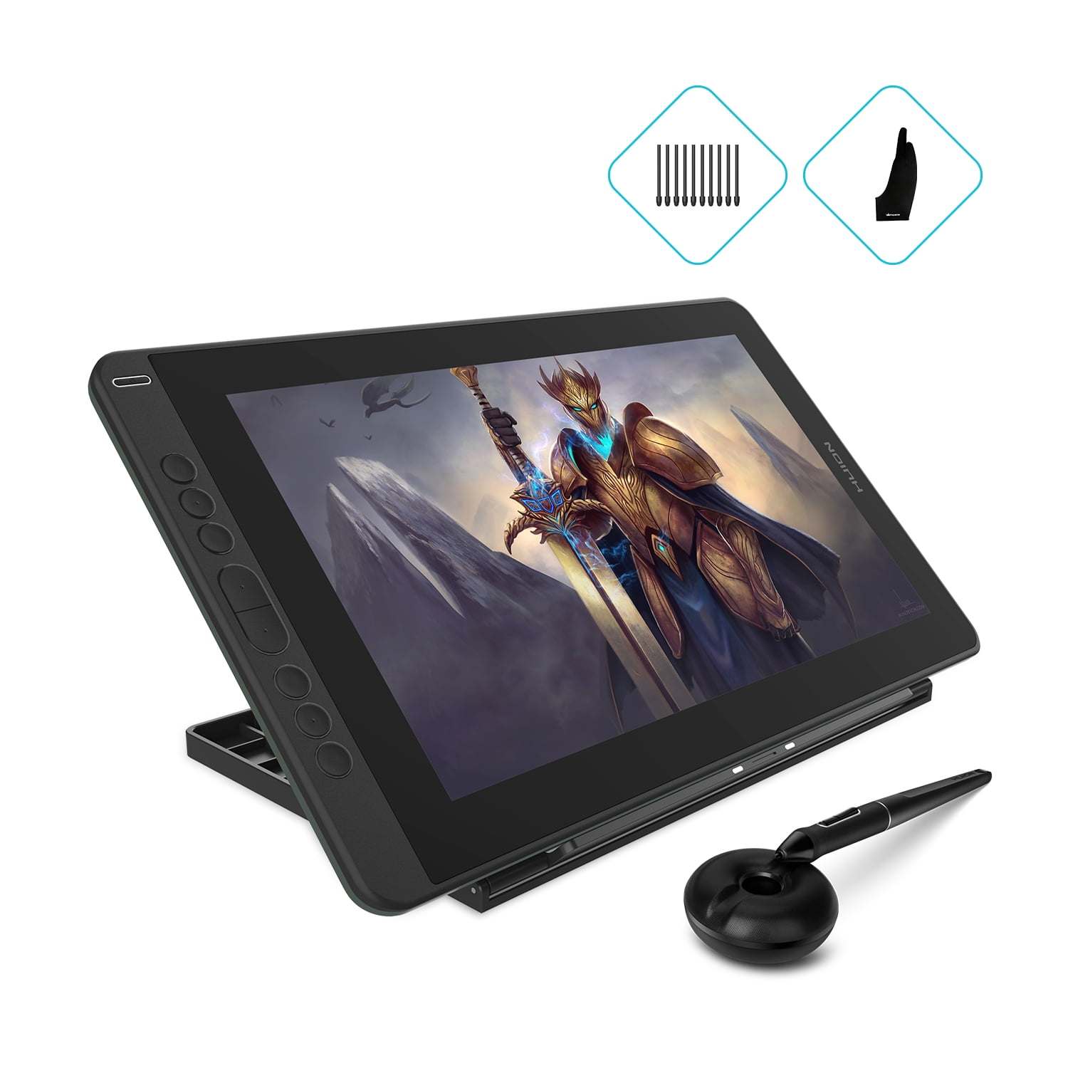 Huion KAMVAS 13 with Stand Graphics Drawing Pen Display Artist Tablet Green Digital Painting/Online Learning Gift