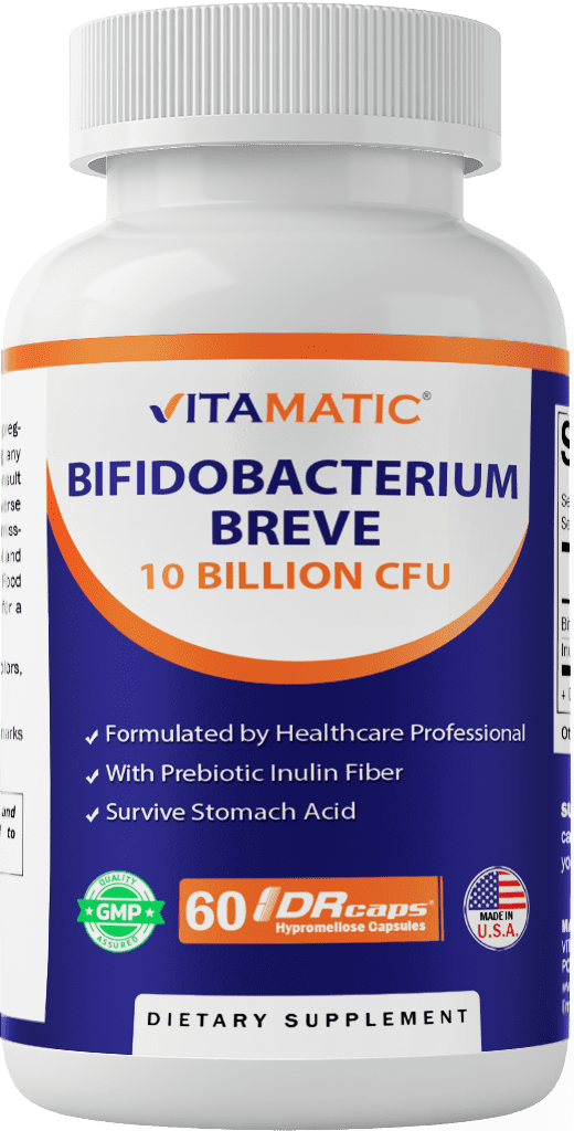 Vitamatic Lactobacillus Salivarius Probiotic – 2 Billion CFU, 60 DR Capsules (3-Pack) – Digestive Support, Non-GMO