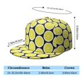 thumbnail image 5 of Yellow Lemon Snapback Cap - Adjustable Urban Style Hat with Bold Flat Brim & Breathable Eyelets, 5 of 5
