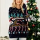thumbnail image 5 of Suéter de Jersey, Suéter de Punto Navideño Holgado Estampado., 5 of 7