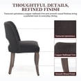 thumbnail image 5 of LEGAHOME Black Upholstered Dining Chairs Set of 2, Modern Farmhouse Dining Room Chairs with Curved Backrest, Copper Nail Detailing and Solid Wood Legs for Kitchen, Dining Room, 5 of 8