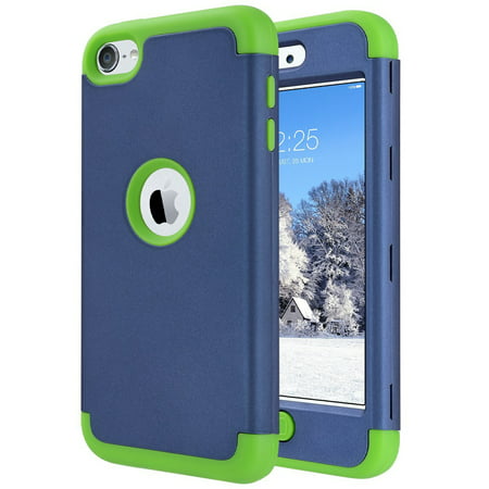 ULAK 3-Layer Hybrid Shockproof Hard Cover Case For iPod Touch 6 6th Gen / 5 5th Gen with Protective Silicone Inner Hard PC