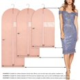 thumbnail image 2 of Hanging Garment Bags Suit Bags(Set of 10)Dust Cover Breathable Dress Bag for Closet Clothes Storage or Travel- Pink 24' x 55' pink 24x55 pink 24x55, 2 of 4