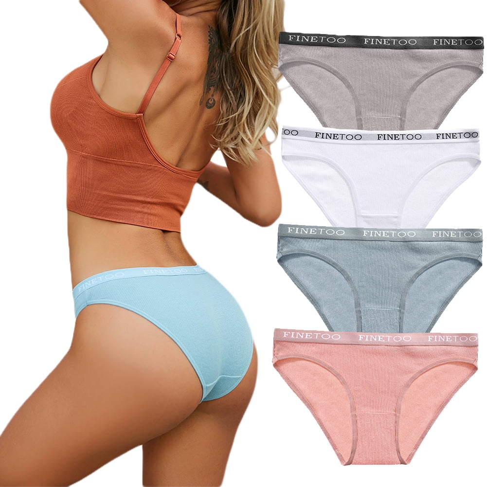 All Of Me 4Pack Cotton Underwear for Women Cheeky Low Rise Bikini