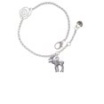 thumbnail image 2 of Delight Jewelry Silvertone Moose Silver-tone Rose Link Chain Bracelet, 6.25"+1.75" Extender, 2 of 4
