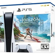 Sony PlayStation_5 Disc Version Gaming Console Bundle with Horizon: Forbidden West & Extra Wireless Controller