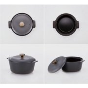 Neoflam 7 YARN Ceramic Casserole Pot | 1.4qt, Matte Gray Color | Oven Safe, Dishwasher Safe | Made in Korea