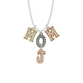 thumbnail image 2 of Delight Jewelry Rose Goldtone Crystal Initial - J - Multi-Colored Crystal Mom Charm Necklace, 2 of 5