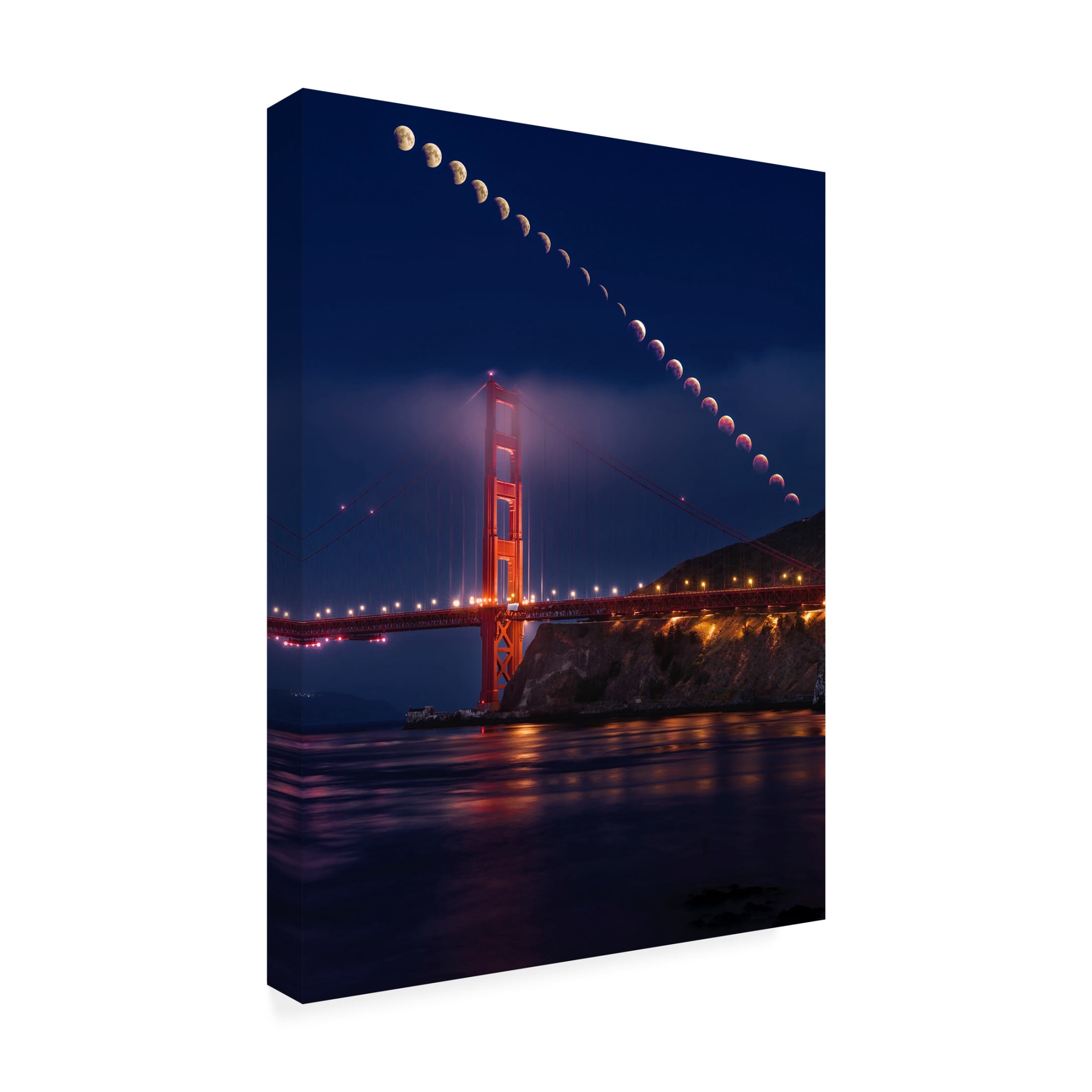 Trademark Fine Art Chengming Super Moon Lunar Eclipse Canvas Wall Art