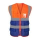 thumbnail image 1 of Chaleco seguro reflectante Alta visibilidad ligera con bolsillos que trabajan en chaleco para topógrafos Ingenieros de luz del día caminando corriendo malla azul naranja, 1 of 8