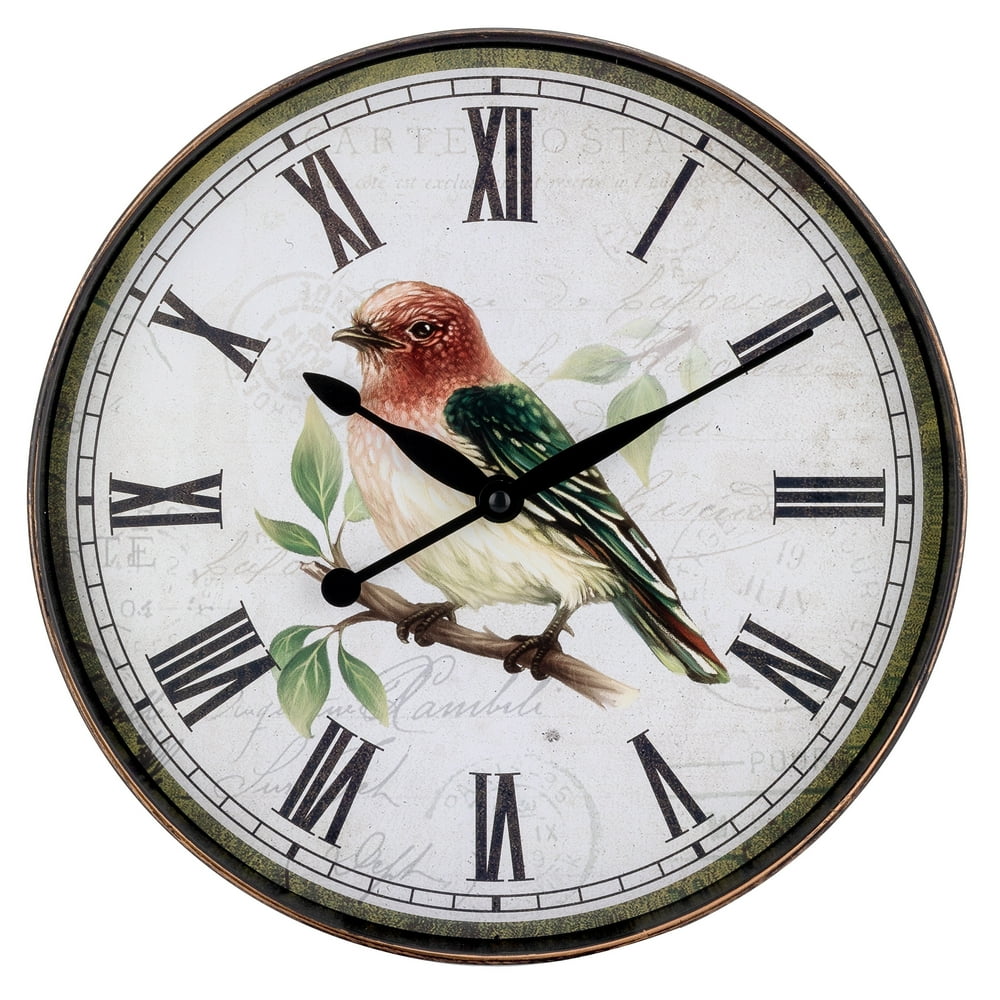 Westclox 12" Round Bird Wall Clock, 12 In. Diam. X 1.5H