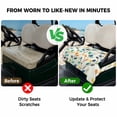thumbnail image 4 of Golf Cart Seat Covers for 2 Seater, Colorful Leaf Soft Microfiber Cart Seat Towel Blanket, Spring Vintage Botanical Summer Absorbent Breathable Non Slip Bench Seats Protector for Golf Course 51"x31", 4 of 9