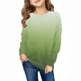 thumbnail image 6 of Wavsuf Girl Winter Pullover Kids Printed Sweatshirts Crew Neck Motion Casual Hoodless Sweatshirt Green Size 11 Years, 6 of 8