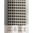 thumbnail image 3 of Country Star Plaid Sheer Curtains 84 Inch Length 2 Panels Set, Semi Transparent Voile Rod Pocket Curtains for Living Dining Room Bedroom Drapes Black Retro American Farm Barn Berry, 3 of 6