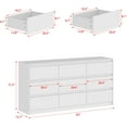 thumbnail image 3 of Hitow 9 Drawer Dresser for Bedroom with Deep Drawers, Large Floor Wood Dressers & Chest of Drawers Handle Free, Modern Long Dressers for Closet Living Room, Wood Color (63" W x 15.7" D x 31.5" H), 3 of 9