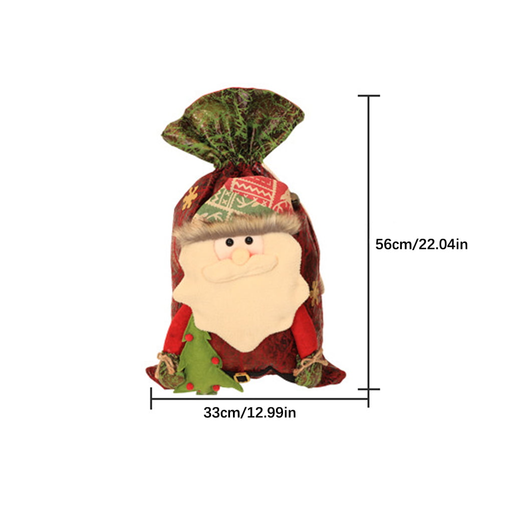 Ustyle Xmas Gift Packing Bag Cartoon Printed Drawstring Handbag Santa  Snowman Reindeer Ornaments Embroidered Storage Pouch Party Old Man |  Walmart Canada