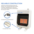 thumbnail image 3 of Hearth Sense Dual Fuel Vent Less Infrared Plaque Heater with Base and Blower 20,000BTU T-Stat Control Model# IR16T-BB, 3 of 7