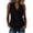 Black, variant on Ymauqau Women's Tank Tops Cotton Linen Crossover V Neck Pleated Tie Side Sleeveless Shirts Casual Cami Shirts Loose Tunic Blouses