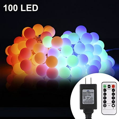 Progreen Outdoor String Lights 32 8ft 100 Led Waterproof Ball Progreen Outdoor String Lights 32 8ft 100 Led Waterproof Ball 8 Lighting Modes
