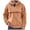 Orange, variant on Mens Half Zip Fuzzy Hoodies Fall Winter Long Sleeve Fleece Warm Hooded Sweatshirts Casual Solid Color Pullover Tops with Pockets(S,Orange)