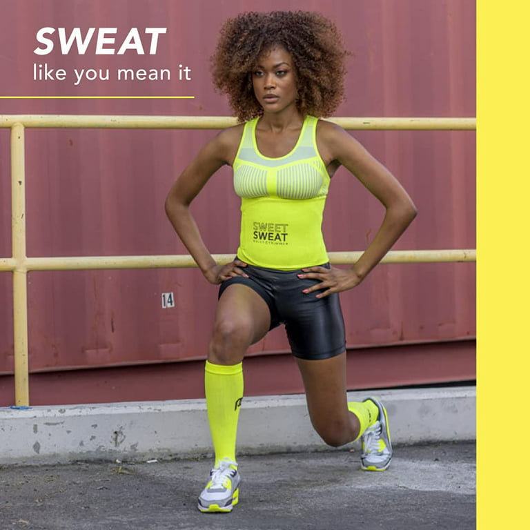 Sweet Sweat Waist Trimmer - Neon Yellow  Premium Waist Trainer Belt for  Men & Women (Medium) 