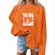 thumbnail image 3 of Gibobby Sudadera oversize mujer Sudadera de Manga Larga para Mujer de Gran tamaño de otoño de Talla Grande Holgada Cuello Redondo atlético Y-2K(Naranja,M), 3 of 4