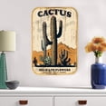 thumbnail image 2 of Cactus Delicate Flowers Relax Soak Unwind Breathe Decor 12"x8" Crystal Porcelain Painting Wall Decor Funny Desk and Shelf Decor Modern Artwork Painting Black Framed Ready to Hang, 2 of 8
