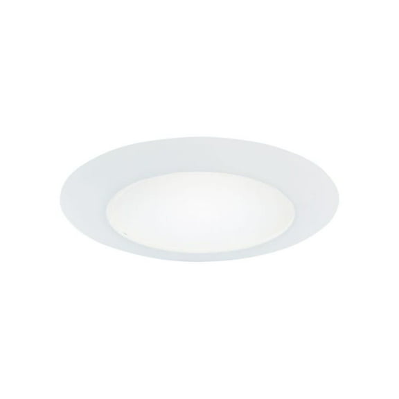 Halo Recessed Lighting 70PS 8" Albalite Flat Glass Lens With White Polymer Trim Ring