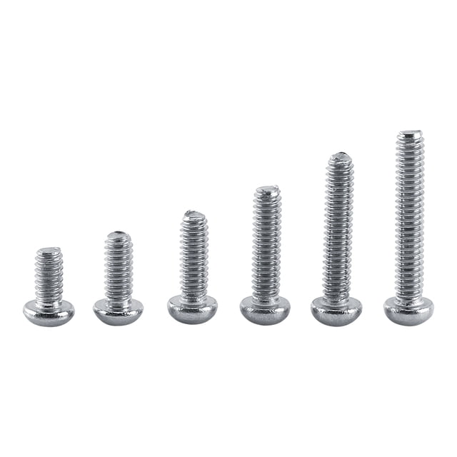 M Buder 600pcs M2 Tornillos de Cabeza de Botón de Acero Inoxidable Tuercas y Arandelas Surtido