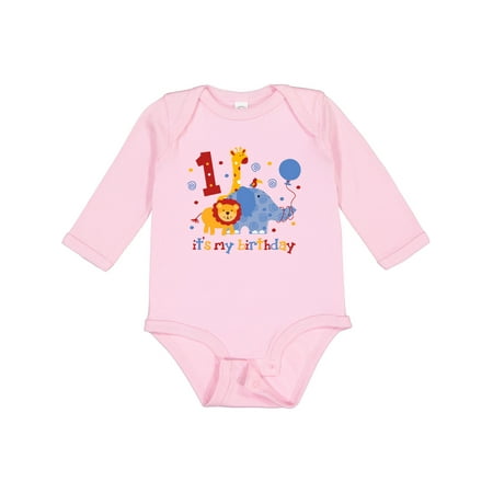 

Inktastic Safari 1st Birthday Gift Baby Boy or Baby Girl Long Sleeve Bodysuit