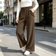 thumbnail image 4 of Women's Corduroy Wide Leg Baggy Pants Elastic High Waist Casual Elastic Waist,Side Pockets,Barrel Loose Fit ,Fashion,Solid Color,Casual Pants,Fall Winter Beach Daily Wear, 4 of 7