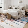 thumbnail image 4 of Dwelke Washable Area Rugs Non-Slip Modern Abstract Soft for Living Room Entryway Bedroom,Gray 5x7ft, 4 of 7