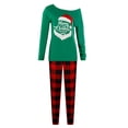thumbnail image 4 of Gvmfive Women 2PCS Christmas Pajamas Sets Off Shoulder Long Sleeve T Shirt Plaid Leggings, 4 of 6