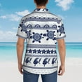 thumbnail image 6 of Balery Sea Underwater Turtles Print Men's Hawaiian Shirts Short Sleeve Beach Shirt Relaxed Fit Vacation Button Down Shirts-XX-Large, 6 of 9