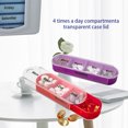 thumbnail image 4 of Organizador de pastillas semanal, cuatro veces al día, 1 dispensador con compartimentos apilables AM/PM Lleve consigo una caja de medicamentos, 4 of 5