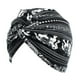 thumbnail image 1 of Turbante de quimio torcido de floral a la moda para mujer Sombrero musulmán Hijib Headwear negro Hugo Turbante de algodón con estampado floral, 1 of 5