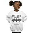 thumbnail image 2 of DC Comics Girls Batman My Dad Is A Superhero Sweatshirt, 2 of 3