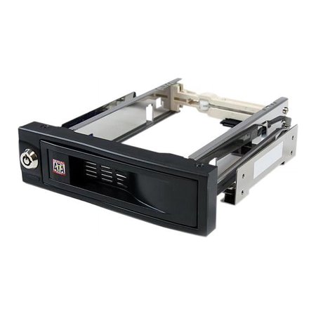 UPC: 0065030821360 | StarTech.com HSB100SATBK 5.25in Trayless Hot Swap Mobile Rack for 3.5in Hard Drive – Internal SATA Backplane Enclosure