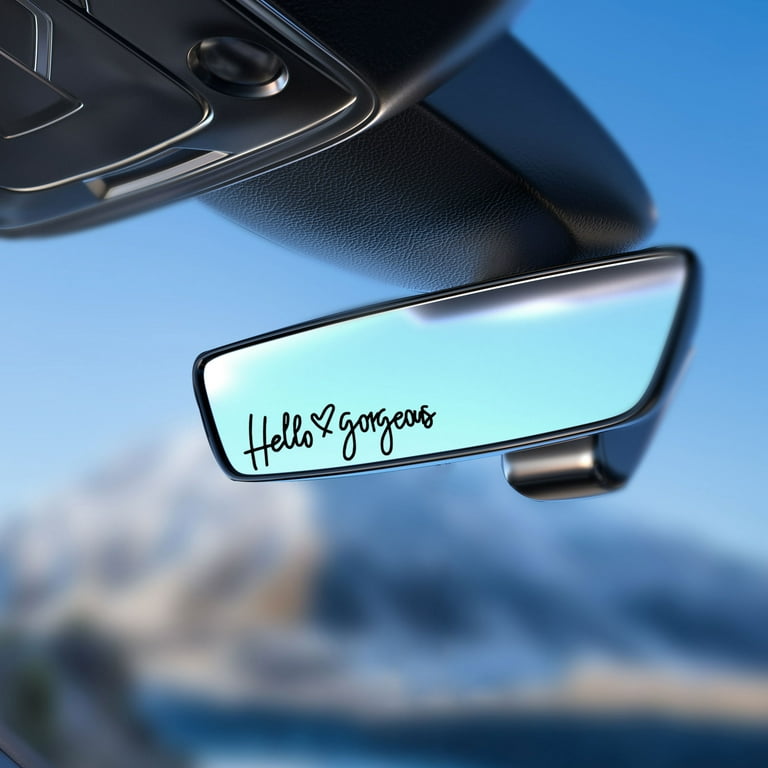 Waroomhouse Self-affirmation Stickers Waterproof Car Stickers 3pcs Hello  Gorgeous Rearview Mirror Decals Self-adhesive Vanity Mirror Stickers for  Car Rear View 