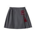 thumbnail image 4 of XINXIAOO Girls' Pleated Mini Skirt Stretchy Flared Pleated Skirts Girls Outfit Summer Dark Gray Skirt For Girls 5-6 Years, 4 of 4