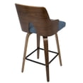 thumbnail image 4 of Lumisource Ariana Bar Stool In Walnut And Blue Finish B26-ARIA WL+BU, 4 of 8