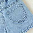 thumbnail image 4 of Otqutp Girls Jean Shorts Pearl Cute Straight Leg Denim Shorts Baggy High Waist Plus Size Jeans Casual Y2k Jeans Trendy Bottoms, 4 of 8